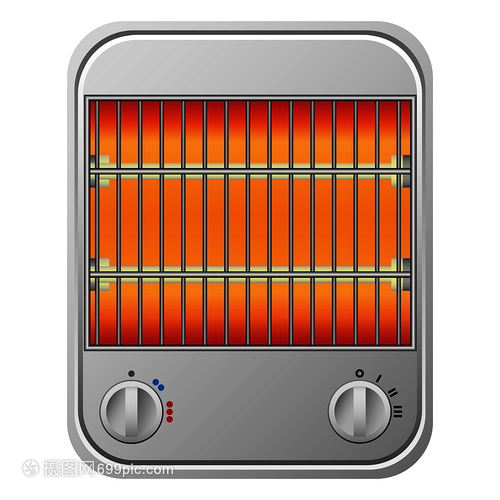 小型取暖设备暖气矢量图